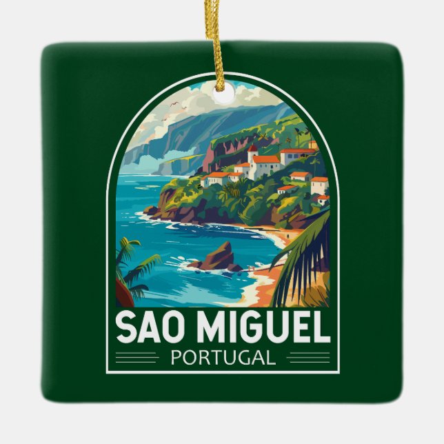 Sao Miguel Island Portugal Keramikornament (Vorderseite)