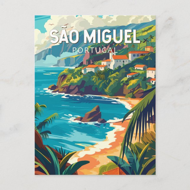 Sao Miguel Island Portugal Postkarte (Vorderseite)