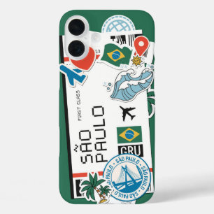 São Paulo-Abenteuer-Personalausweis-Stempel-Handyh iPhone 16 Plus Hülle