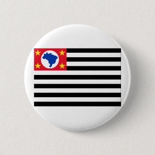 São Paulo, Brasilien-Flagge Button
