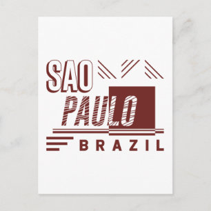 Sao Paulo Brasilien Moderne urbane Typografie-Desi Postkarte