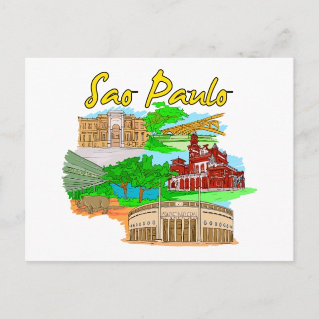 Sao Paulo - Brasilien.png Postkarte (Vorderseite)