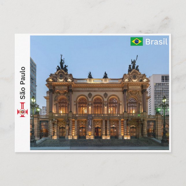 São Paulo - Brasilien Postkarte (Vorderseite)