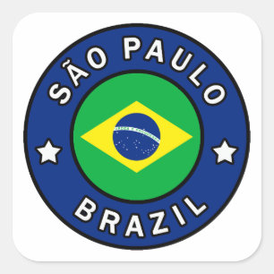 São Paulo Brasilien Quadratischer Aufkleber