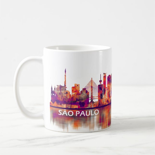 Sao Paulo Brazil Skyline Kaffeetasse (Links)