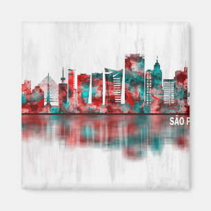 Sao Paulo Brazil Skyline Magnet