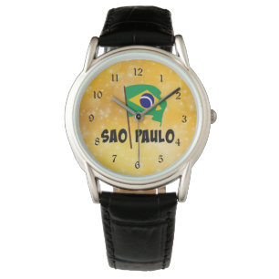 Sao Paulo, Flagge Brasiliens Armbanduhr