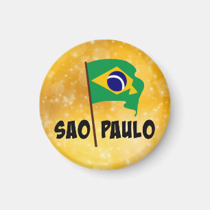 Sao Paulo, Flagge Brasiliens Magnet
