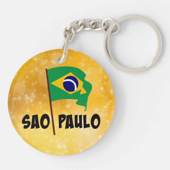 Sao Paulo, Flagge Brasiliens Schlüsselanhänger (Rückseite)