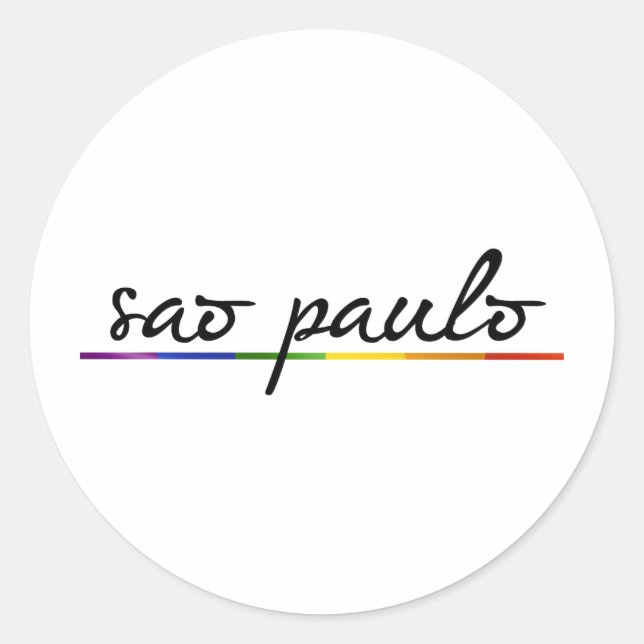 SAO PAULO GAY PRIDE -.png Runder Aufkleber (Vorderseite)