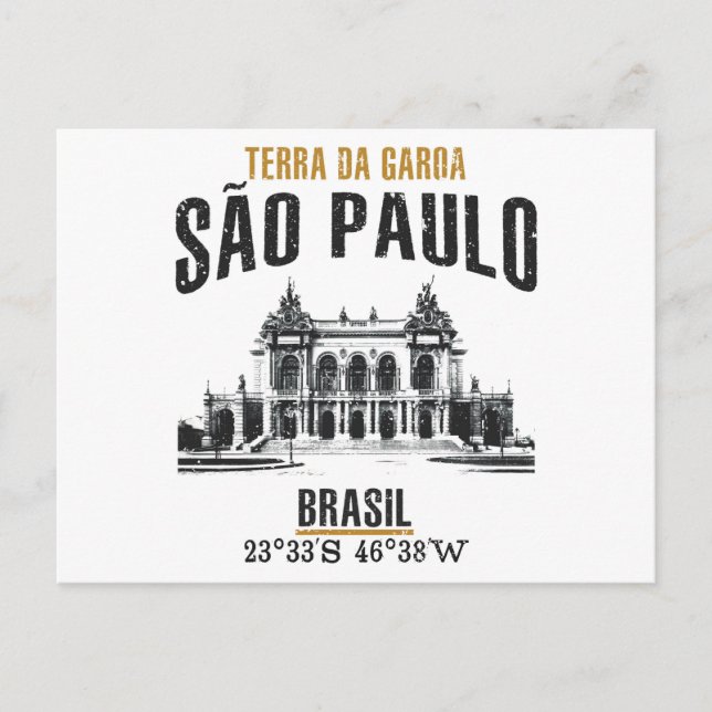 São Paulo Postkarte (Vorderseite)