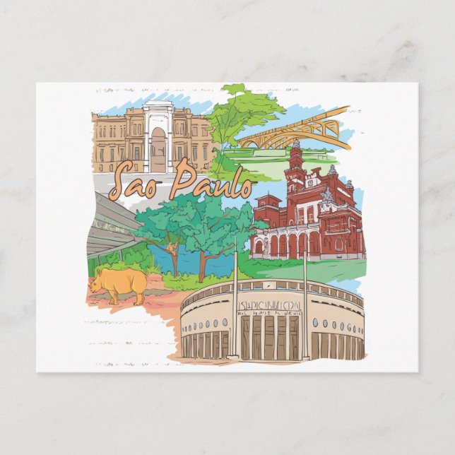 Sao Paulo Postkarte (Vorderseite)