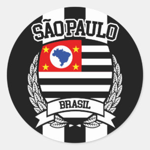 São Paulo Runder Aufkleber
