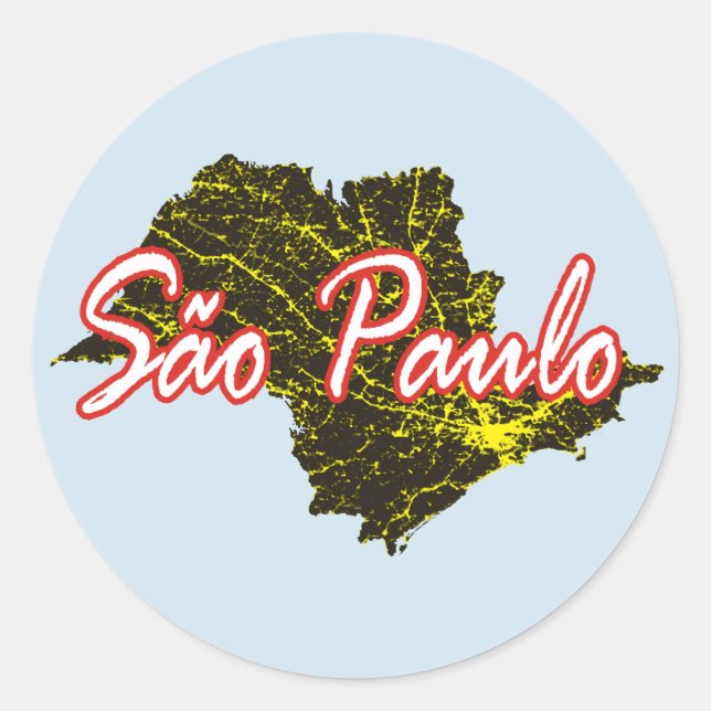 Sao Paulo Runder Aufkleber (Vorderseite)