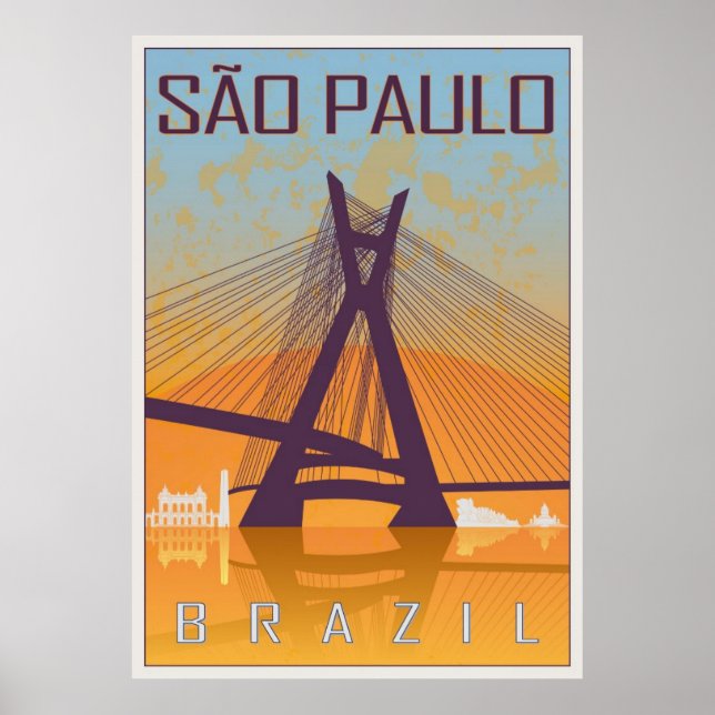 Sao Paulo Vintage Poster (Vorne)