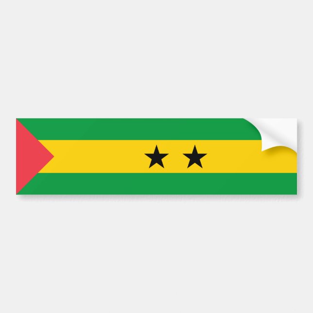 Sao Tome and Principe Flag Autoaufkleber (Vorne)
