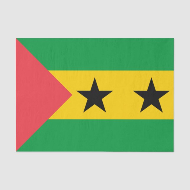 Sao Tome and Principe Flag Seidenpapier (Vorderseite)