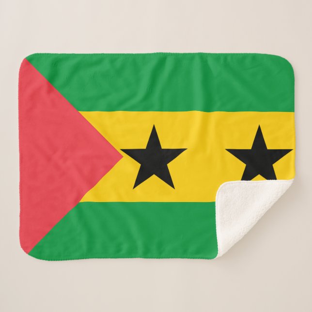 Sao Tome and Principe Flag Sherpadecke (Vorderseite (Horizontal))