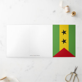 São Tomé und Príncipe Dreifach Gefaltete Karte