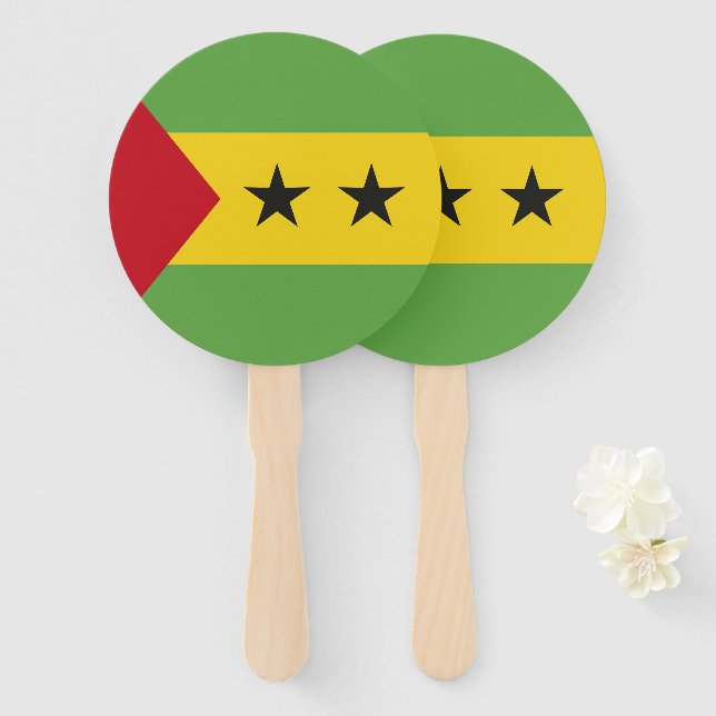 São Tomé und Príncipe Fächer (Vorne und Hinten)
