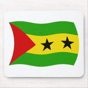 Sao Tome und Principe Flag Mousepad