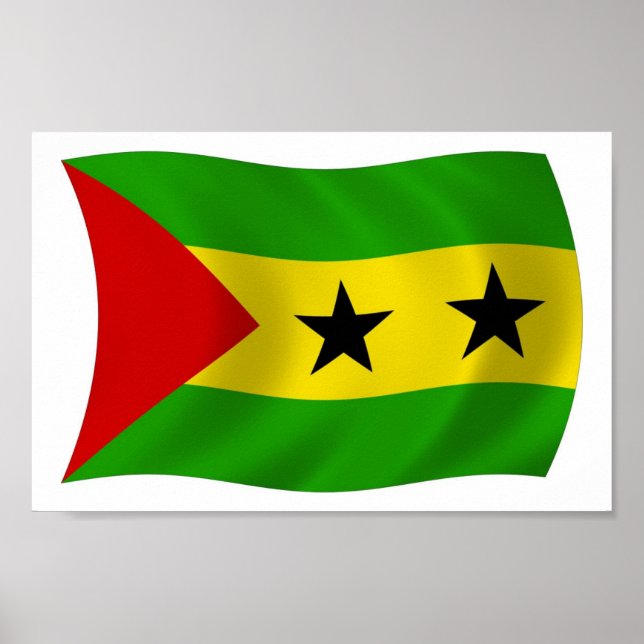 São Tomé und Príncipe Flag Plakatdrucke Poster (Vorne)