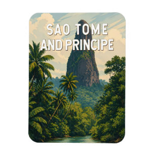 Sao Tome und Principe Illustration Reise Kunst Magnet