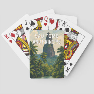 Sao Tome und Principe Illustration Reise Kunst Spielkarten