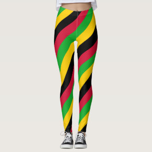 São Tomé und Príncipe Nationalflagge Farben Leggin Leggings