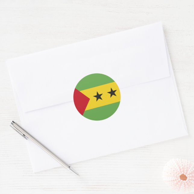 São Tomé und Príncipe Runder Aufkleber (Umschlag)