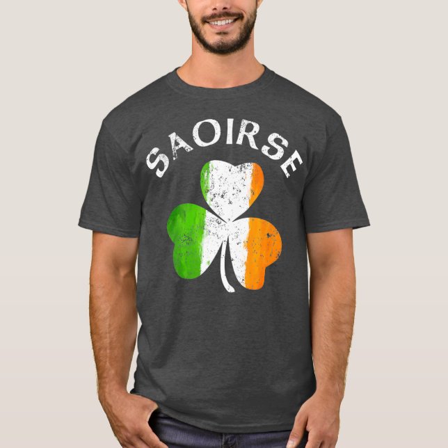 Saoirse Name Gift Lucky Irish Pride T-Shirt (Vorderseite)