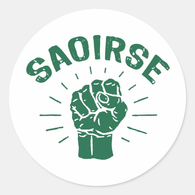 Saoirse Runder Aufkleber (Vorderseite)