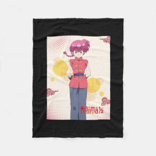 Saotome Ranma Rang 12 Anime Retro Ästhetik Aufkleb Fleecedecke