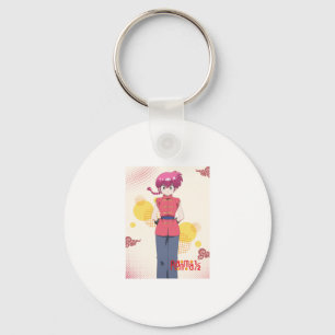Saotome Ranma Rang 12 Anime Retro Ästhetik Aufkleb Schlüsselanhänger