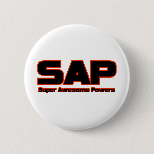 SAP Super Awesome Powers Lustiger Superheld Button