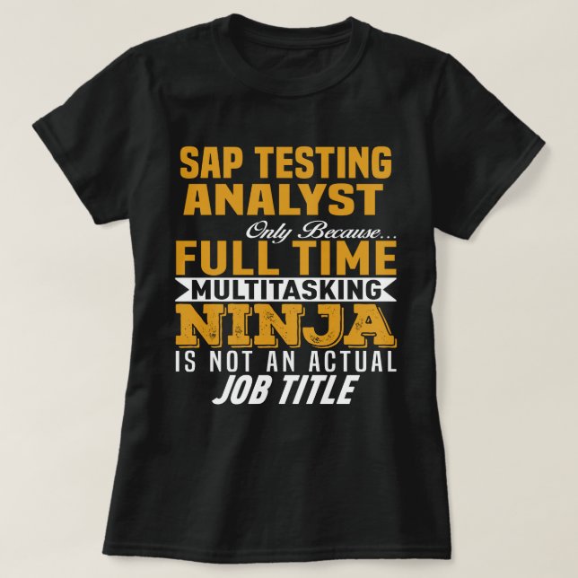SAP-Testanalyst T-Shirt (Design vorne)