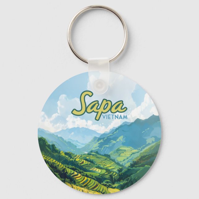 Sapa Vietnam Asien Reisen Schlüsselanhänger (Vorderseite)