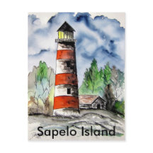 Sapelo Insel-Leuchtturm-Georgiaseekunstgeschenk