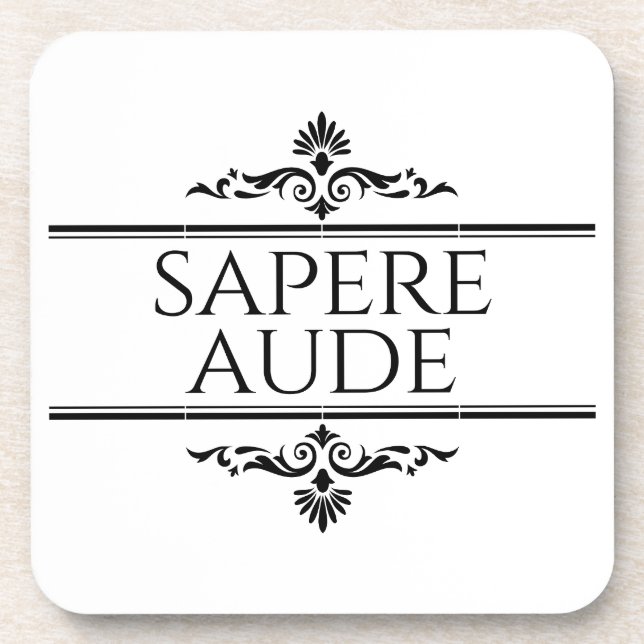 Sapere Aude Getränkeuntersetzer (Vorderseite)