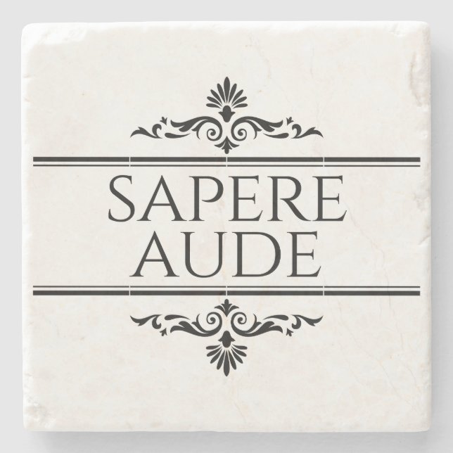 Sapere Aude Steinuntersetzer (Vorderseite)