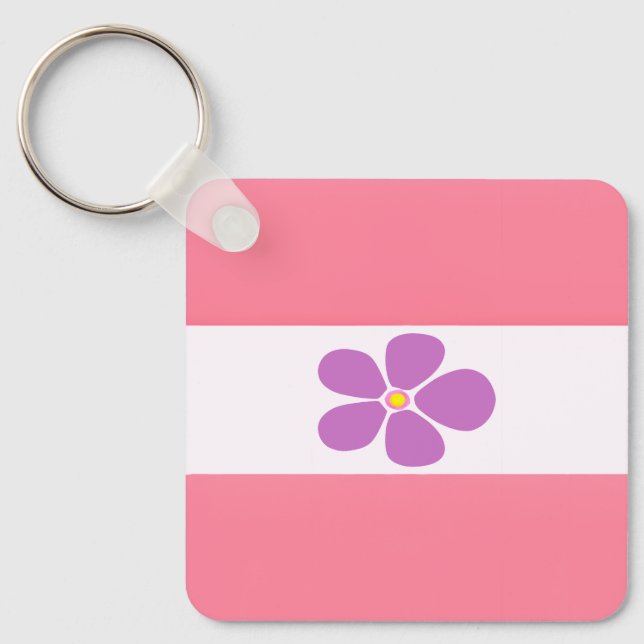 Saphic Pride Flag - farbenfrohe Saphhic Flag Schlüsselanhänger (Vorderseite)