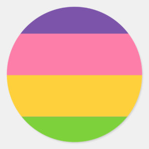 Saphic Pride Flag Runder Aufkleber