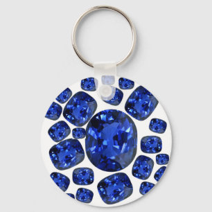 Saphir-Edelsteine Birthstone Geschenke durch Schlüsselanhänger