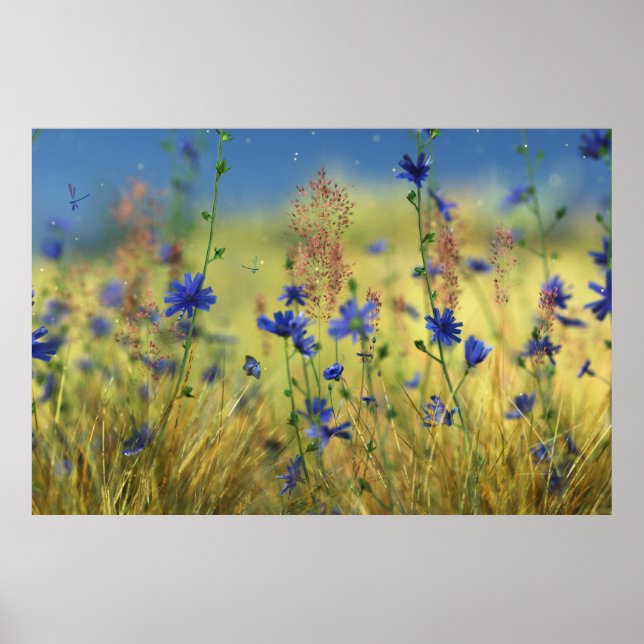 Saphir & Gold Print Poster (Vorne)