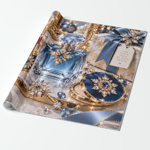 Saphir Luxus-Weihnachts-Schönheit Geschenkpapier