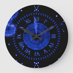 Saphir-Mitternachtsuhr Große Wanduhr