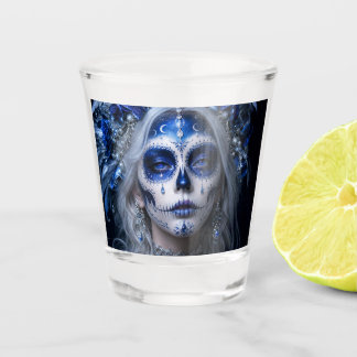 Saphir-Mond-Calavera – Blauer Himmel Schnapsglas