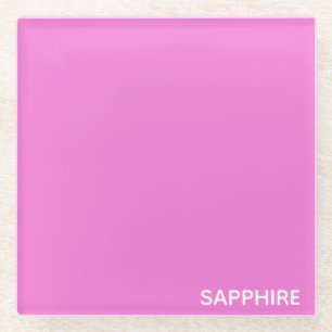Saphir pink farbname glasuntersetzer