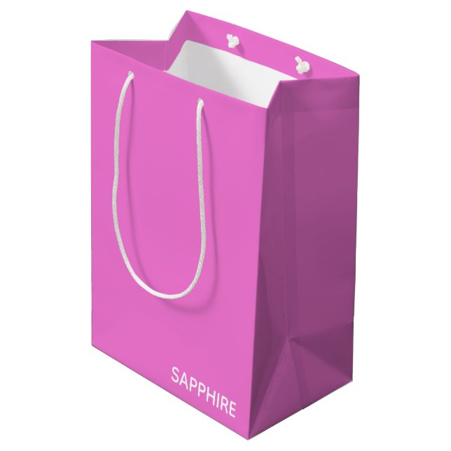Saphir pink farbname mittlere geschenktüte (Rückseite Schrägansicht)