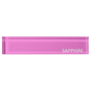 Saphir pink farbname namensplakette